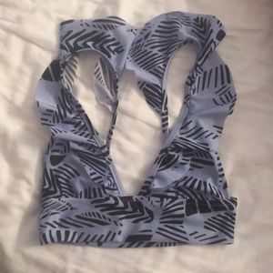 AERIE triangle ruffle swim top